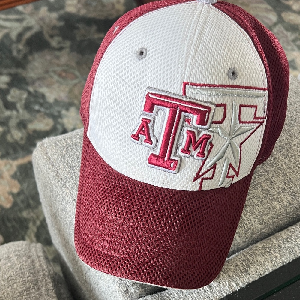 Top of the World Maroon and White Mesh Texas A&M Cap